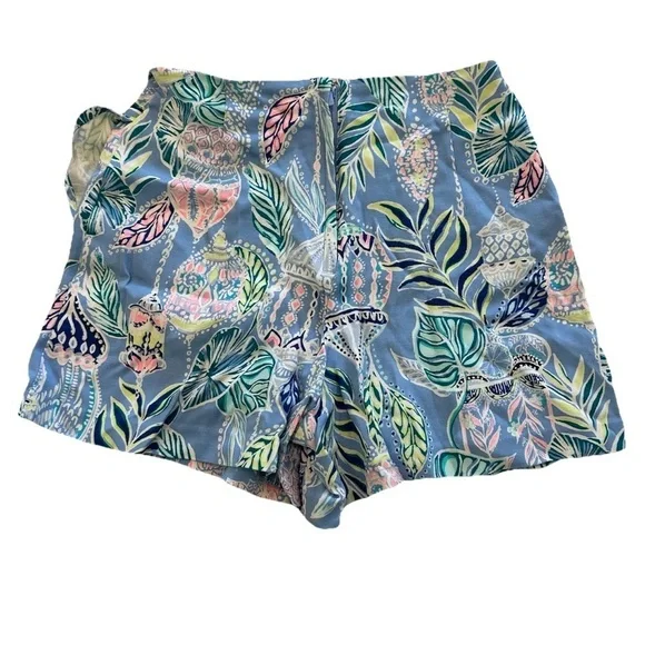 Lilly Pulitzer Faye Skort Size 0‎ Women’s Blue Peri Lapis Lanterns Skirt Shorts - Picture 2 of 4
